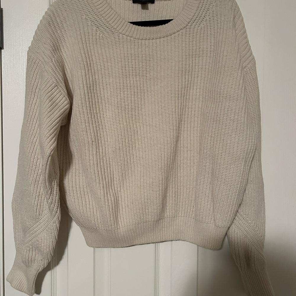 J. Crew Women's Cream Crew Neck Sweater